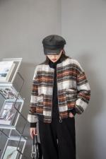 【现货】呢料加棉加厚棒球服外套，女装，壹题YITI