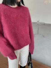 【现货】柔软舒适半高领宽松水貂毛毛衣，女装针织衫/毛衣，DVZ