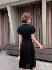 气质优雅修身连衣裙，女装连衣裙，荷塘月色
