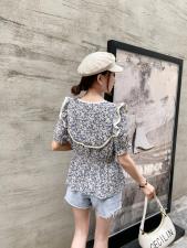 花色小衫领可以自由活动，女装，百变诱惑