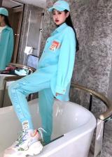 【现货】春季新款2021贴标衬衫式针织外套，女装衬衫，多来