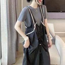 夏季两件套连衣裙，女装连衣裙，Tπ