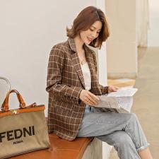 格子西装，女装西装，一家人
