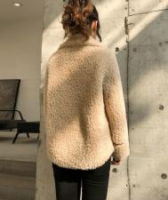 ZAF2006欧货西装领拉链百分百羊毛颗粒皮草外套，女装西装，L·H·X