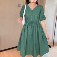 【现货】夏季新款收腰韩版连衣裙，女装连衣裙，裴兔子