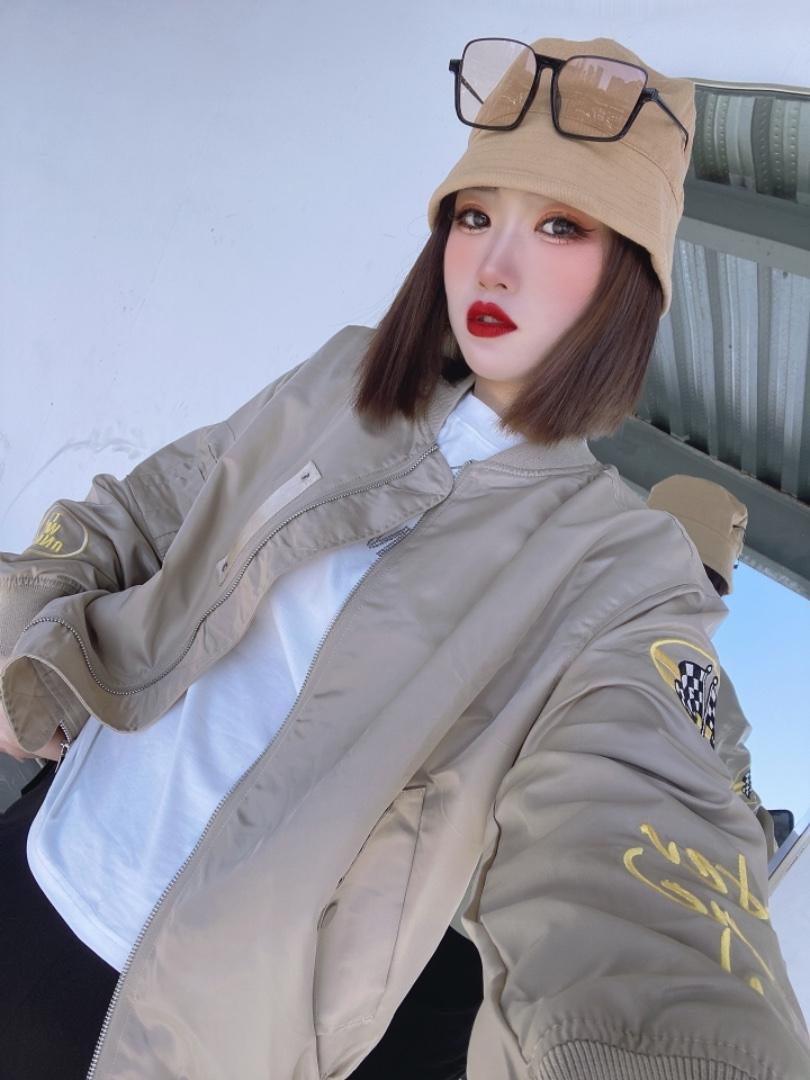早春款刺绣棒球服，女装，DD+(4F)