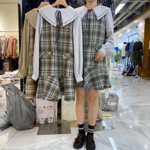 格子娃娃款连衣裙,女装连衣裙,知否