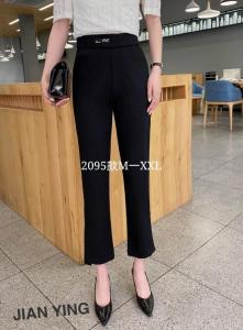 2021时尚百搭弹力侧开叉小直筒九分裤M一XⅩL,女装,简 影