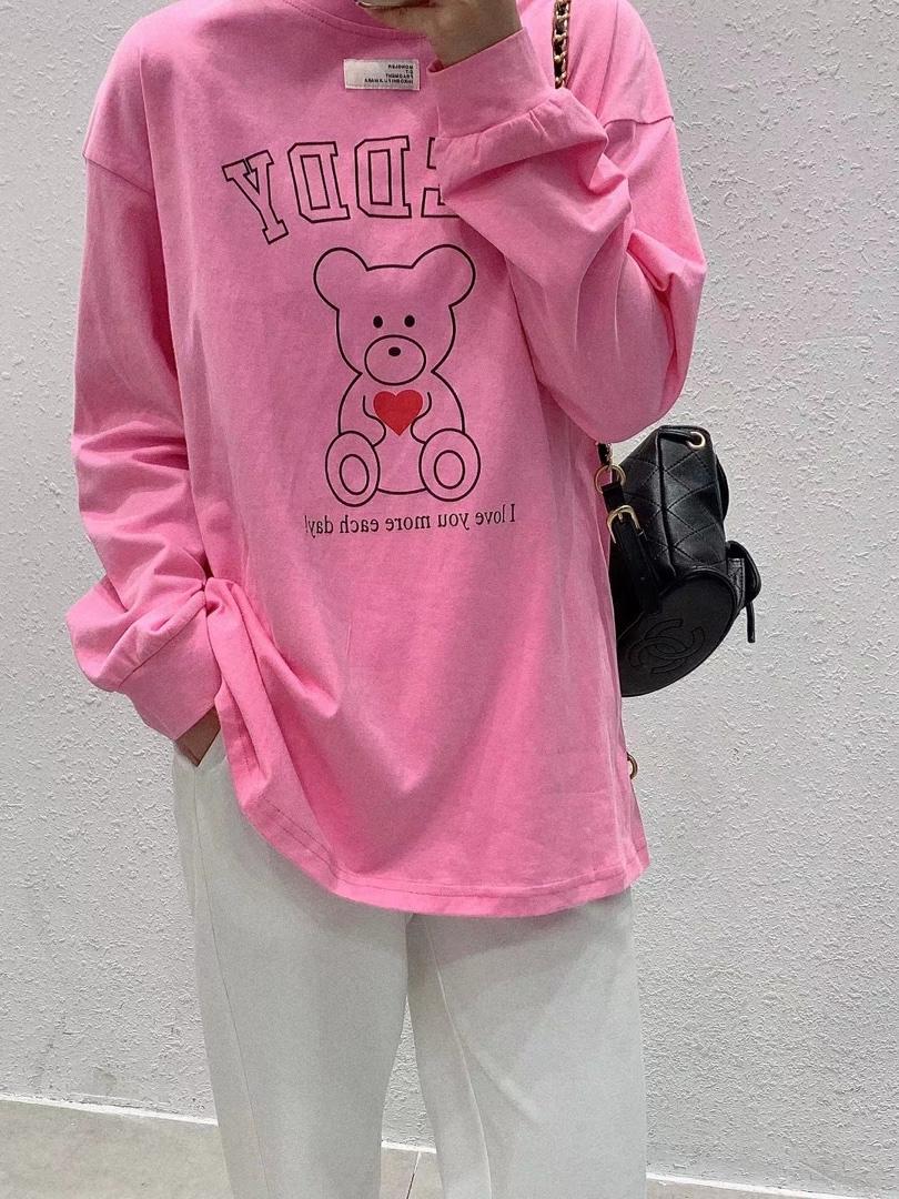 韩味小熊T怎么搭都好看，女装，熙雯