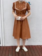 海军领连衣裙，女装连衣裙，索罗密欧