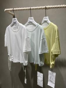 【现货】夏款设计感雪花棉糖果色百搭宽松显瘦下摆抽绳T桖,女装,ABout阿布