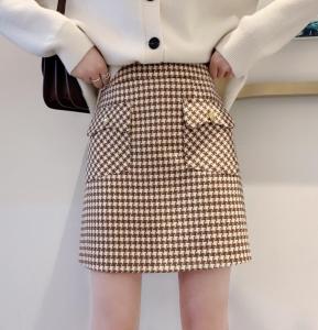 小千鸟格夏季新款短裙,女装,秀禾