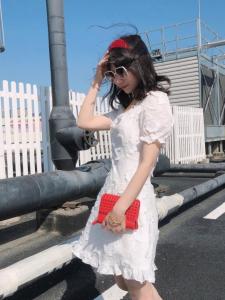【现货】蕾丝初恋风小清新连衣裙,女装连衣裙,ONE