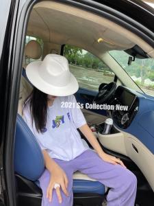 卡通Ｔ多色 纯棉水洗高腰拖地裤,女装,G