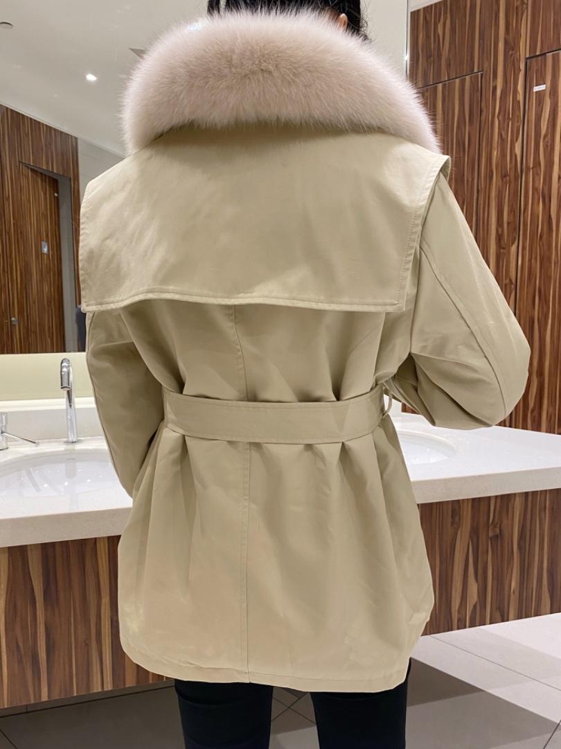 大毛领派克服，女装，泰靡