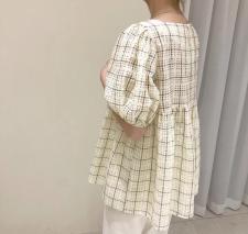 格子上衣，女装，EVE