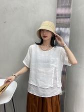 纯苎麻上衣，女装，独上素帛