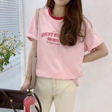 （现货）夏季新款，糖果色领拼色韩味T，女装，小时代
