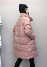 ZCL511火爆印花立领长款保暖羽绒服，女装羽绒服，L·H·X