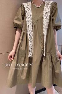 【现货】夏季新款披肩水洗棉连衣裙，女装连衣裙，名依人