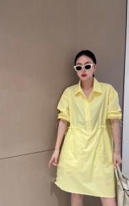SGH2112欧洲站夏季新款欧货洋气宽松抽绳收腰显瘦衬衫中长,女装衬衫,L·H·X