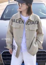 2021春装牛仔棉字母外套，女装，爱特儿AITER