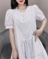 点点连衣裙，女装连衣裙，依岸