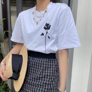 2021刺绣玫瑰百搭t,女装,JY.OUBEN