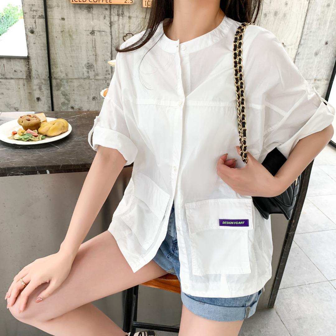 夏季衬衫衬衫，女装衬衫，戈朴