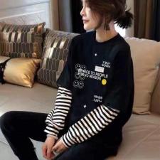 春款上新假两件T，女装，一杭