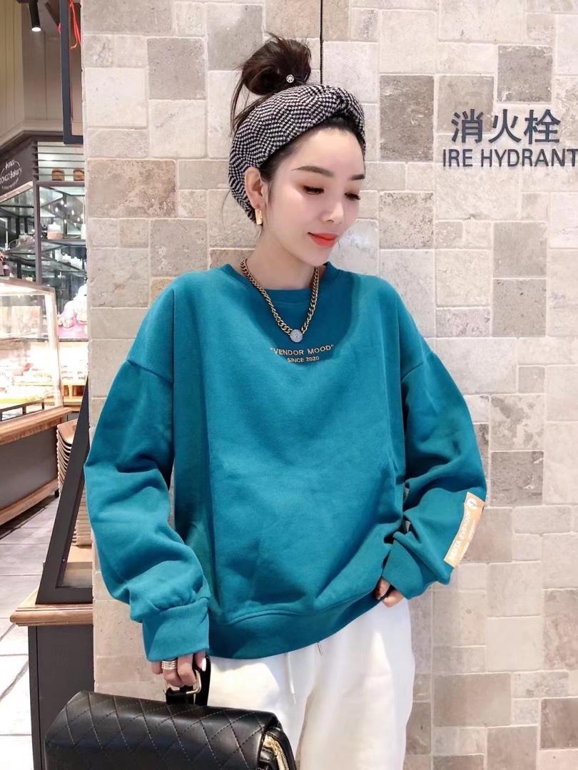 字母刺绣卫衣，女装卫衣/绒衫，一杭