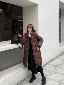 韩版牛角扣高定款羽绒服，女装羽绒服，欧尚时