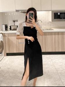 气质连衣裙小黑裙,女装连衣裙,M.W 嫚维