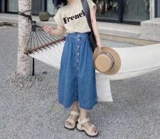 牛仔裙套装，女装职业装，BL