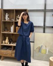 夏季新款气质牛仔套装，女装职业装，coco