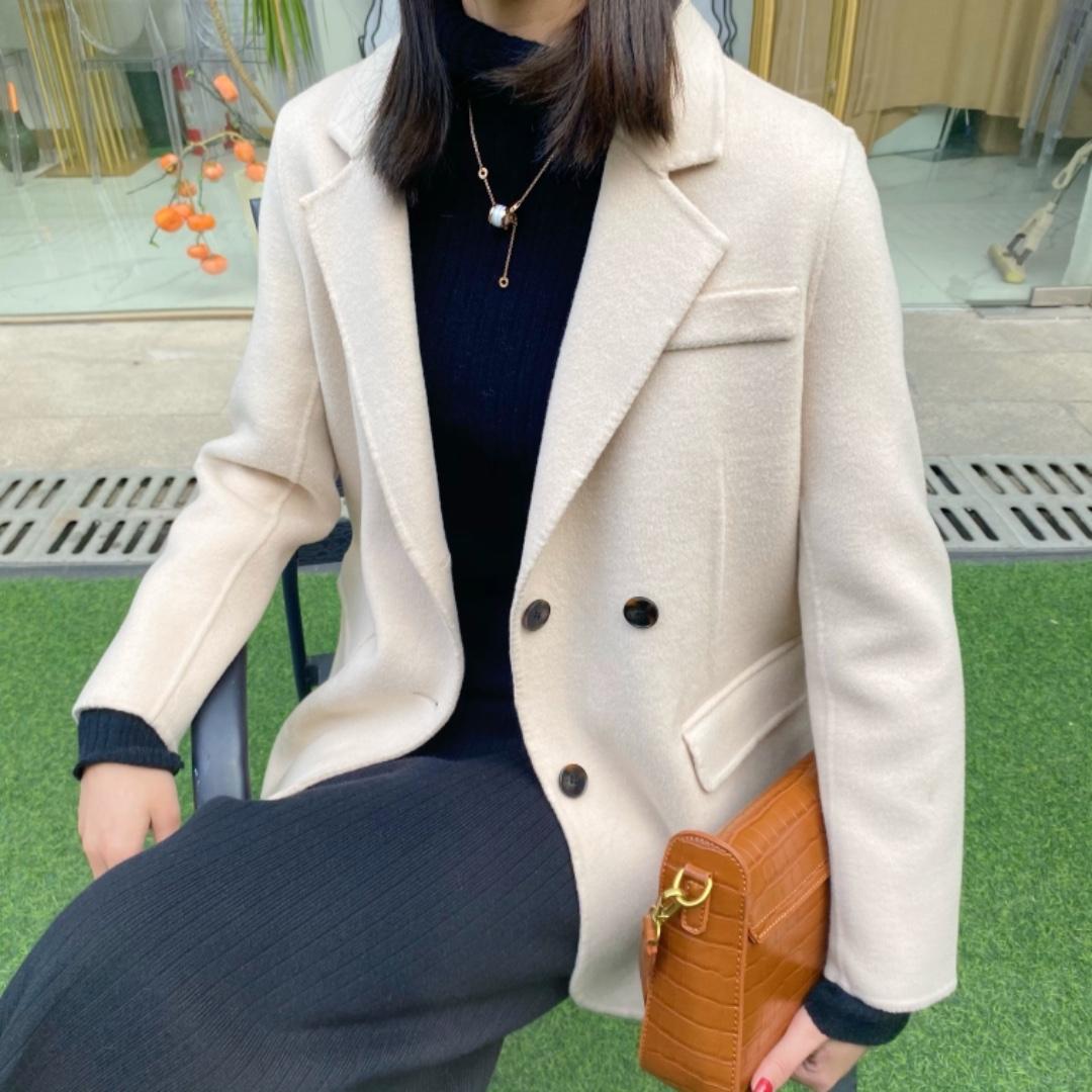 高品质双面羊绒大衣，女装，IECE