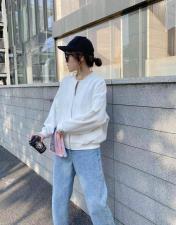 现货后背三颗扣外套，女装，魅力可诗