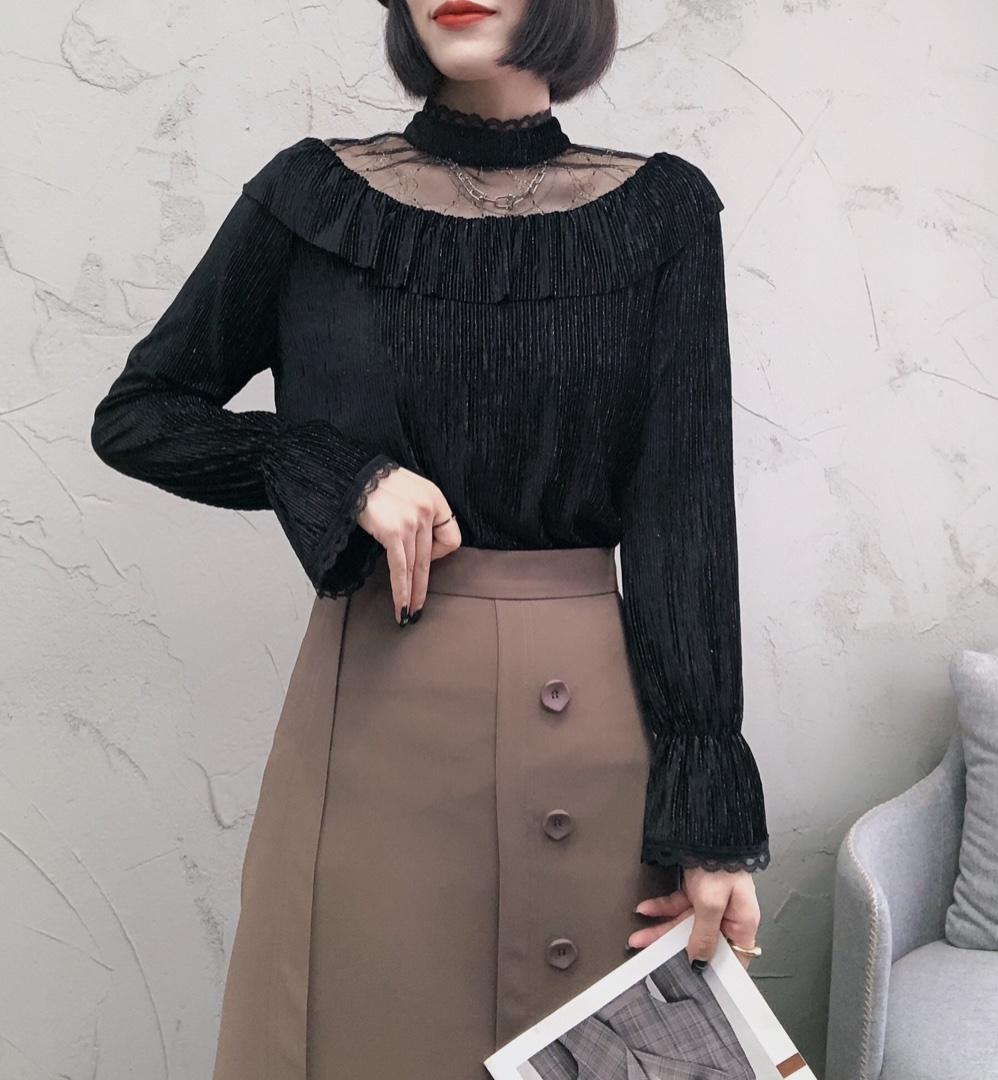 【丝绒拼接打底衣】春季新款，女装，易霏金熙