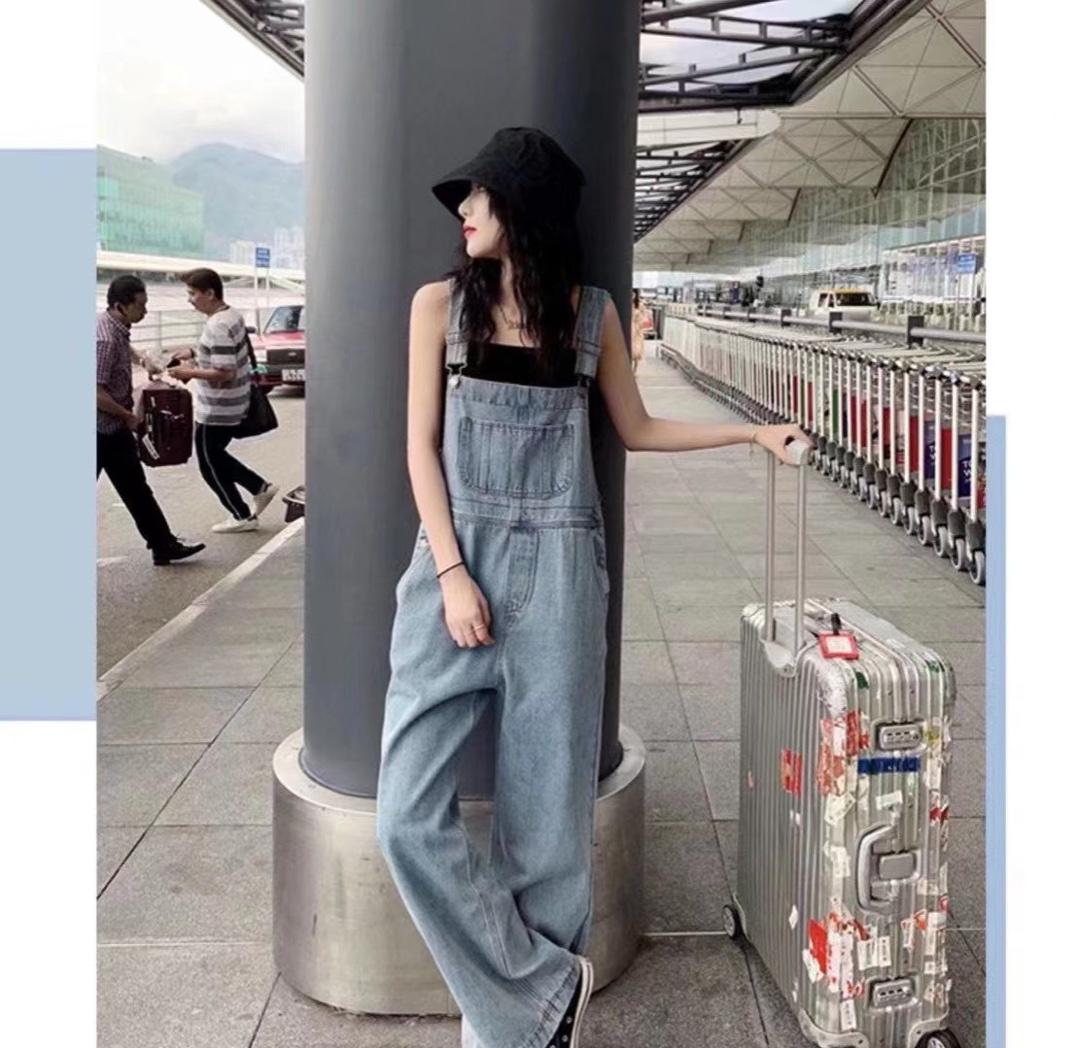 背带牛仔裤，女装牛仔裤，玫瑰共和国