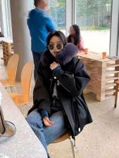 ZHG8118新款韩版时尚可拆卸真狐狸毛领内胆獭兔毛保暖派克，女装，L·H·X