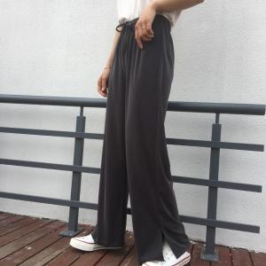 铜氨丝侧开叉阔腿裤,女装,布意情怀