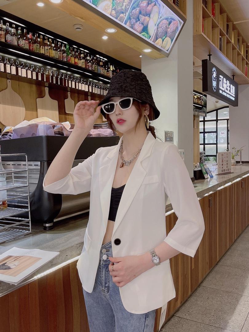现货夏季新款修身显瘦防晒西服，女装，韩衫衣社
