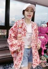 W771欧货潮女款连帽开衫拉链款长袖抽身收腰宽松防晒衣，女装，L·H·X