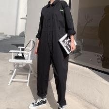 【现货】2021新款春小众设计感宽松工装连体裤慵懒风，女装连体裤，壹题YITI
