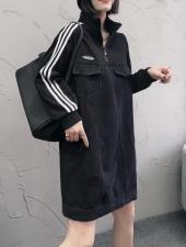 DG825韩版时尚拼牛仔连衣裙，女装连衣裙，L·H·X