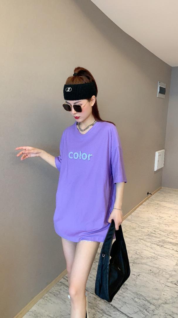 夏季新前面刚印T，女装，萱伊惠紫