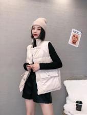 DG827休闲时尚丝绒大口袋立领百分百羽绒马甲，女装马夹，L·H·X