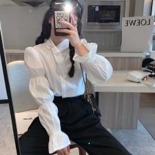 87288泡泡袖衬衫，女装衬衫，XTZ style