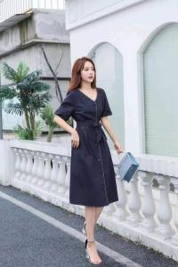 2021现货包括裁明线棉布连衣裙M-XXL,女装连衣裙,艾涵