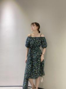 【现货】设计感花包连衣裙,女装连衣裙,驿谷